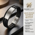Nadirweave™ Men's Classic Leather Steel Cuff