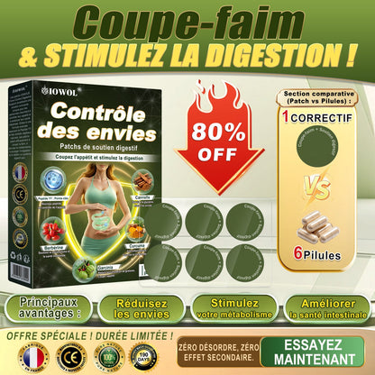 IOWOL® PATCHS DE CONTRÔLE DE L'APPÉTIT ! AUCUN MÉDICAMENT & AUCUN FAIM & AUCUN COMBAT & 100% DE RÉSULTATS.