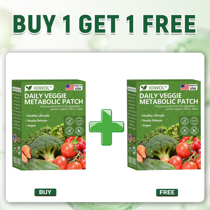 🥦IOWOL® | Patchs Métabolisme Bio-Nutriments – Complexe 39 Légumes & Super-aliments