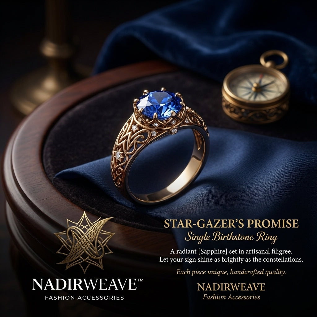 Nadirweave™ Birthstone Solitaire Ring