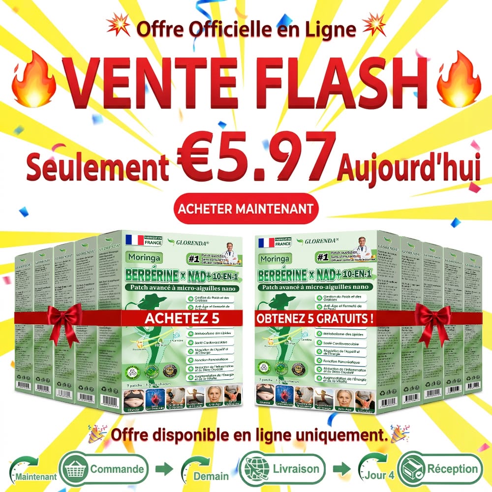 🍀Boutique Officielle🧑‍⚕️🩺Patch Minceur Solaroza® 10-en-1 : Relancez le Métabolisme et Brûlez les Graisses (NAD+ & Berbérine)