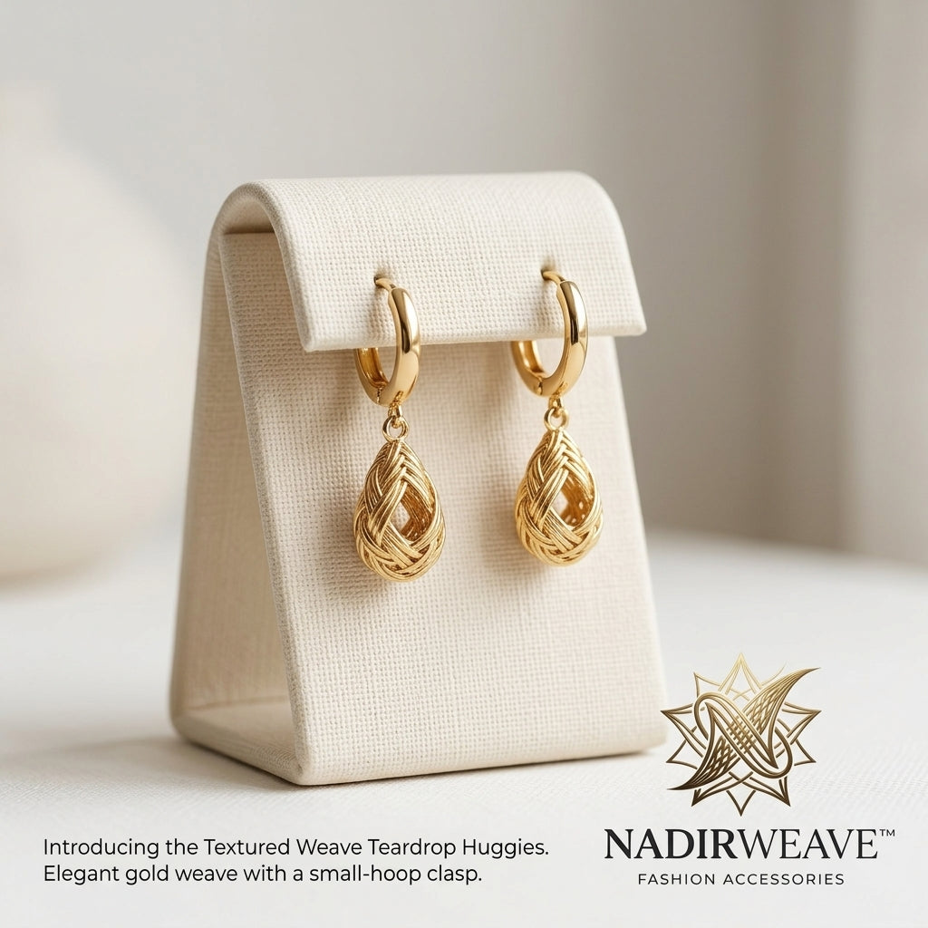 Nadirweave™ Huggie Drop Earrings