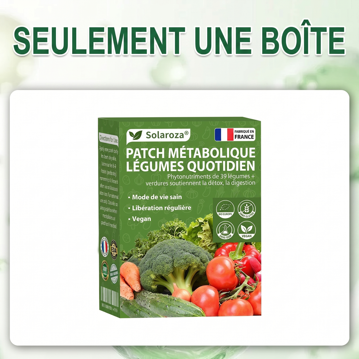 🥦Solaroza® | Patchs Métabolisme Bio-Nutriments – Complexe 39 Légumes & Super-aliments