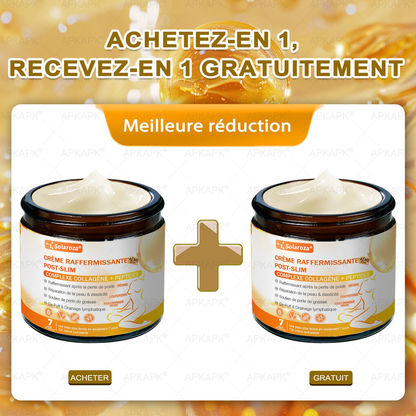 Boutique Officielle | Solaroza® Crème Raffermissante Post-Amincissement avec GHK-Cu, Argireline & Matrixyl 3000, peptides de collagène et actifs raffermissants pour cibler la peau relâchée et affaissée après une perte de poids.
