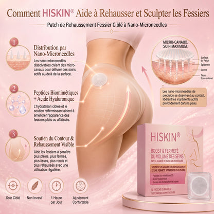 HISKIN® 👩‍⚕️ Patch Ciblé Avancé à Nano Micro-Aiguilles pour le Rehaussement de la Poitrine