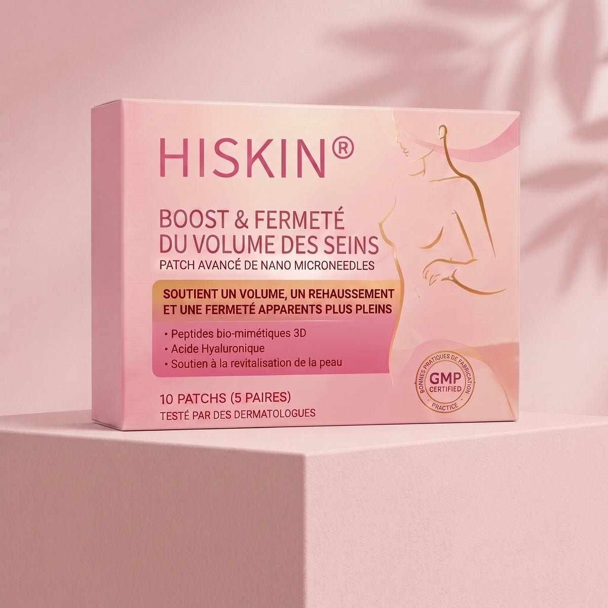 HISKIN® 👩‍⚕️ Patch Ciblé Avancé à Nano Micro-Aiguilles pour le Rehaussement de la Poitrine